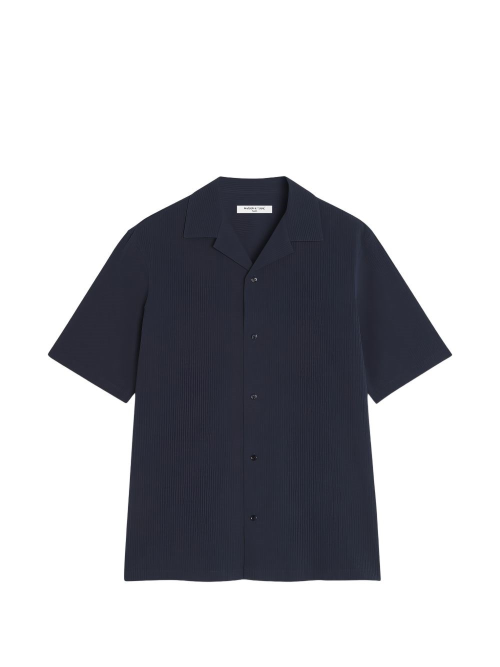 Maison Kitsuné Short-Sleeve Cotton Shirt — Navy