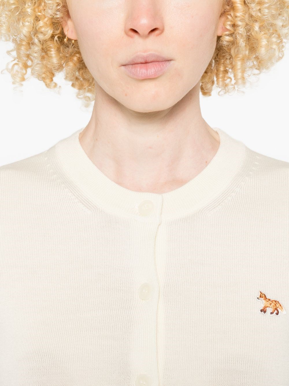 MAISON KITSUNE' Baby Fox Wool Cardigan