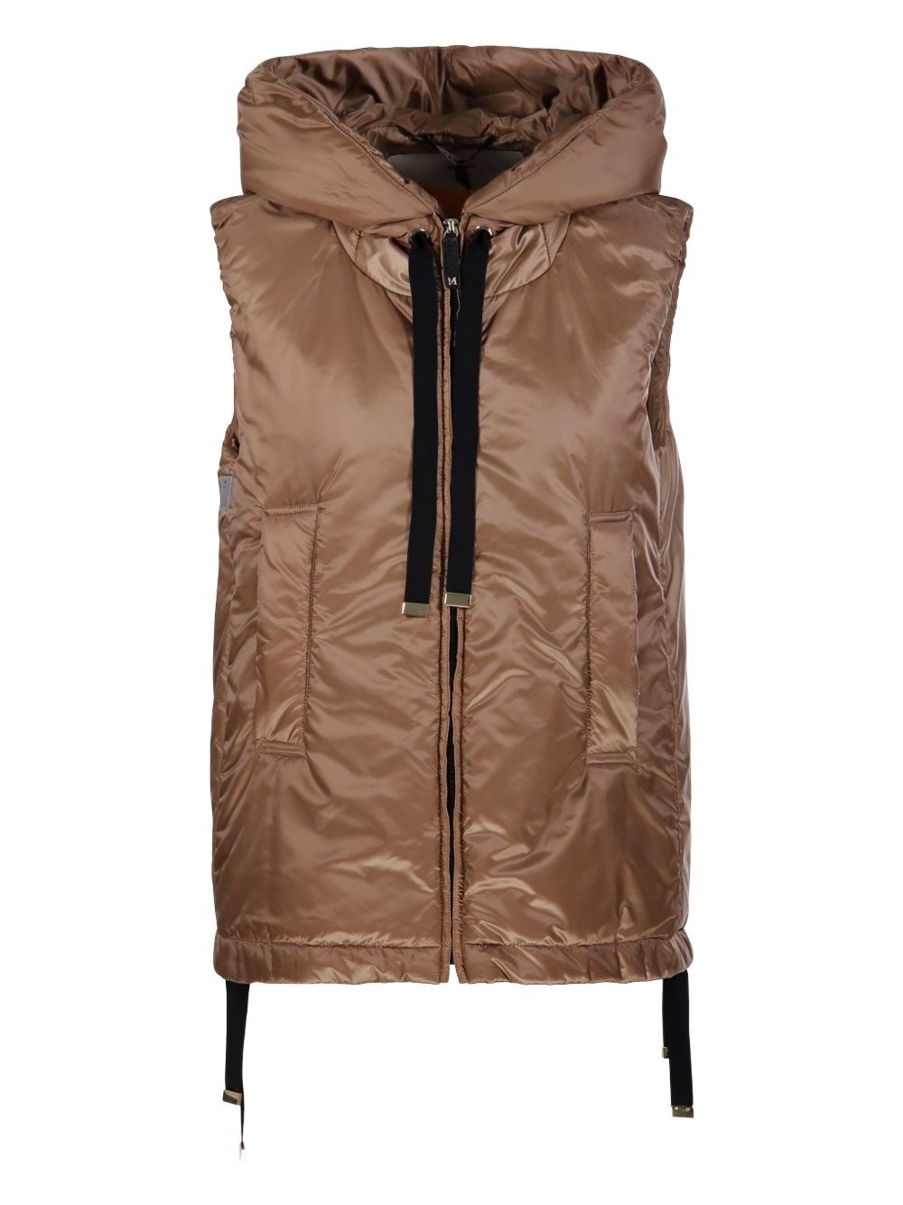 Max Mara The Cube Down Vest In Brown