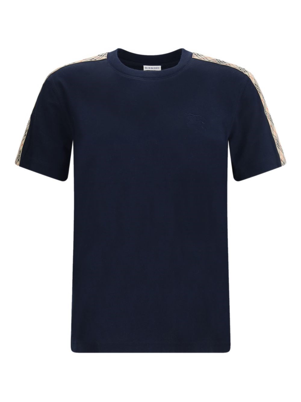Burberry Check Motif Cotton T-Shirt