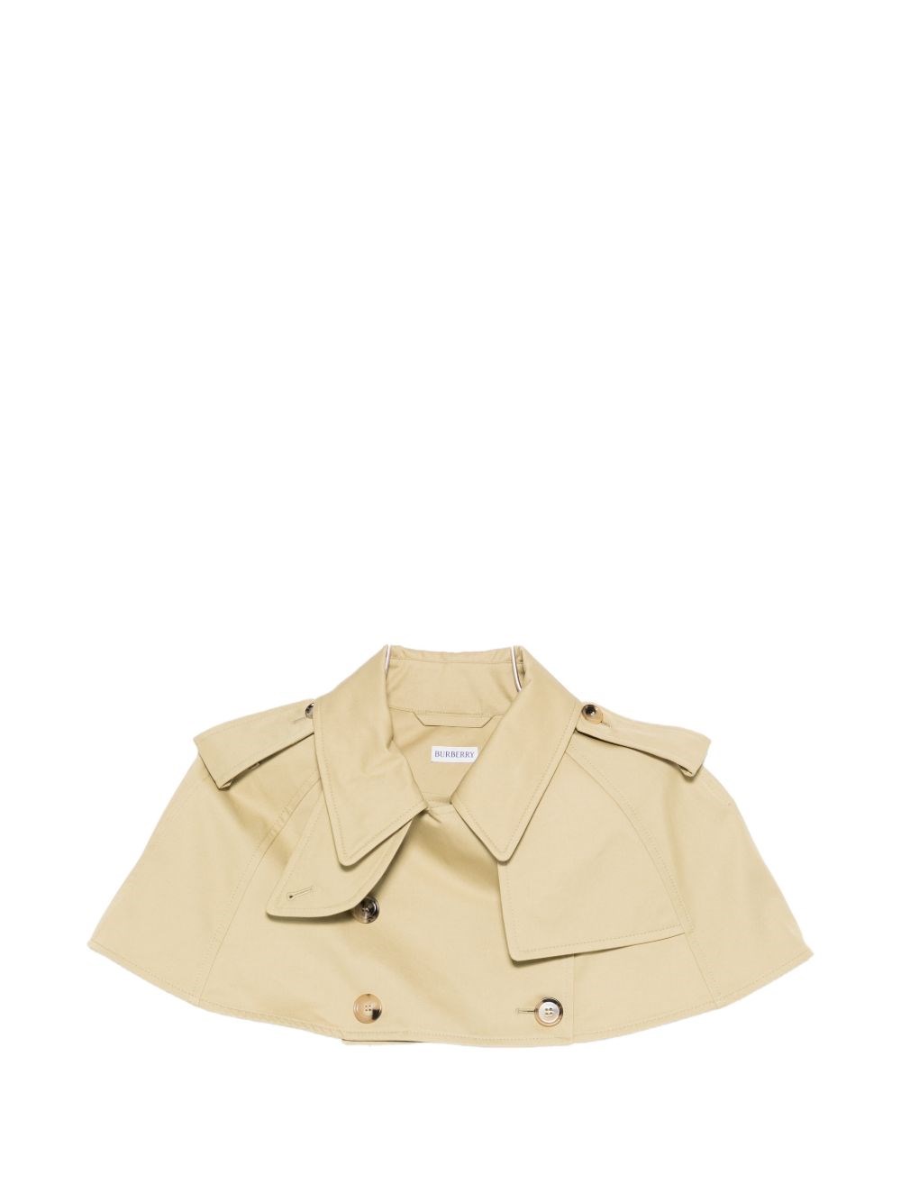 Burberry Cotton Trench Cape In Green