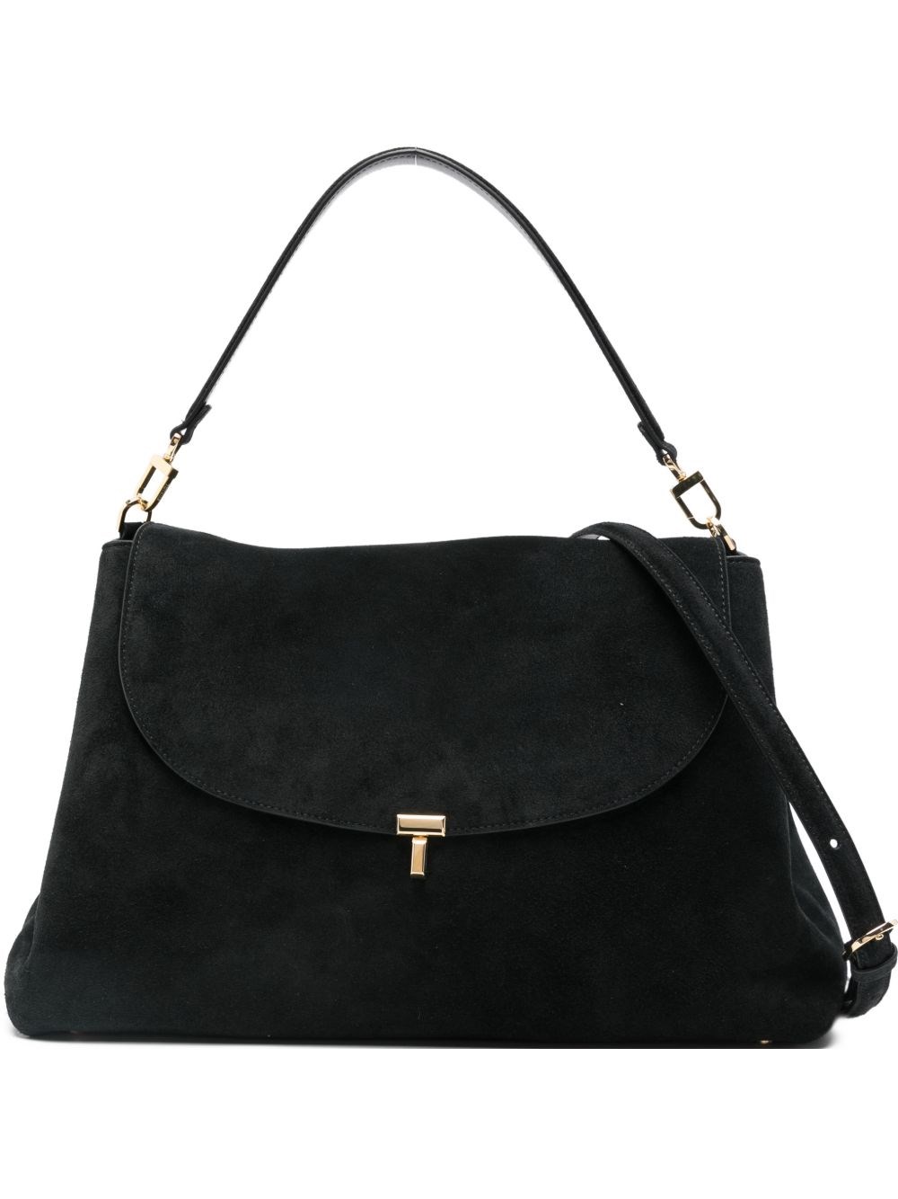 TOTEME T-Lock Suede Leather Tote Bag