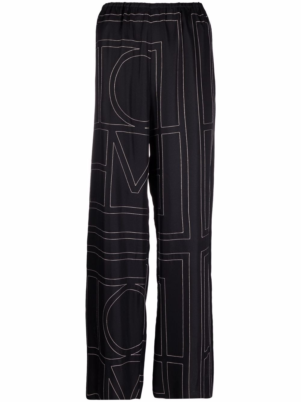 Totême Toteme Silk Pajama Trousers In Black