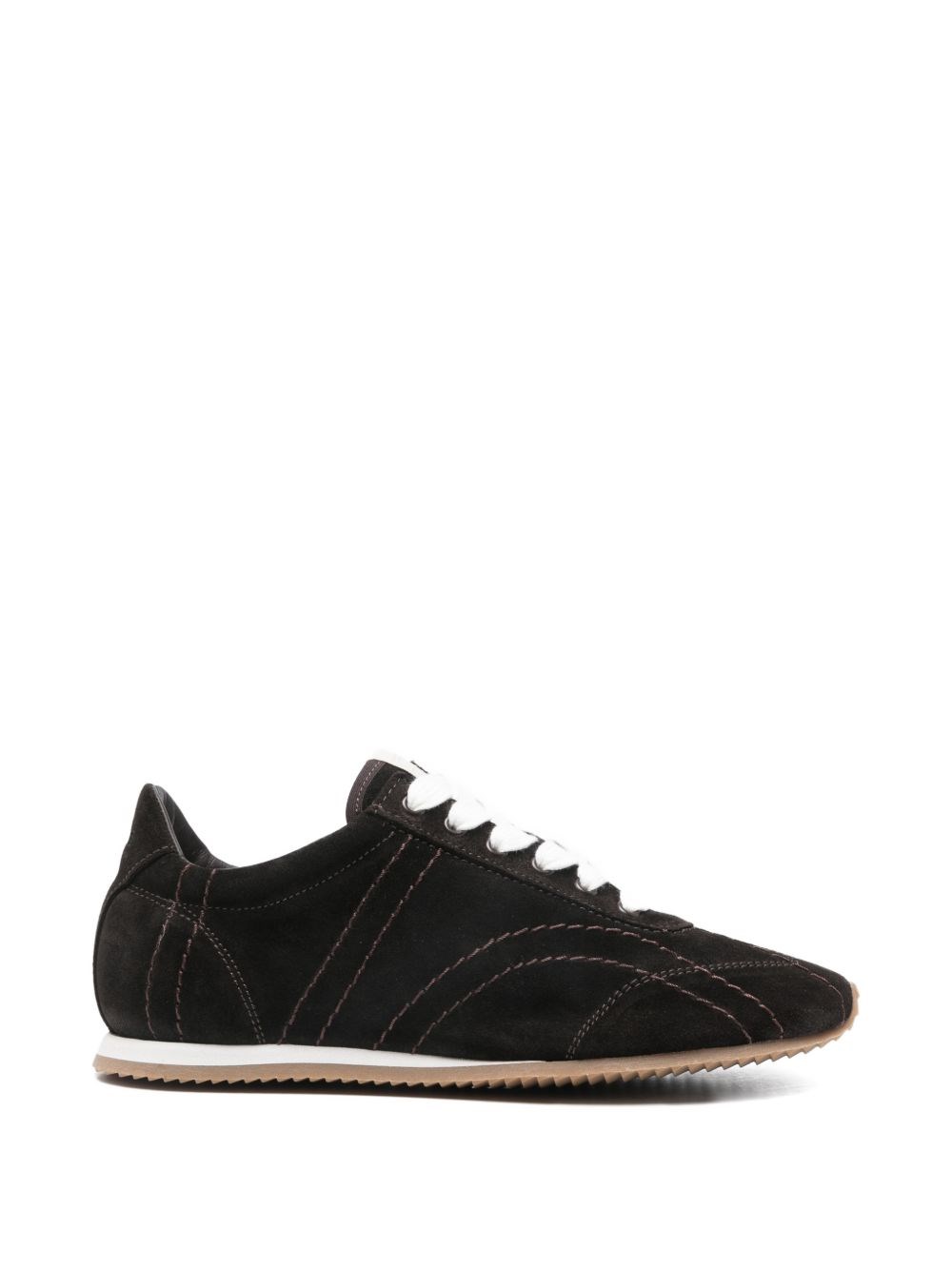 Totême Toteme Leather Sneakers In Brown