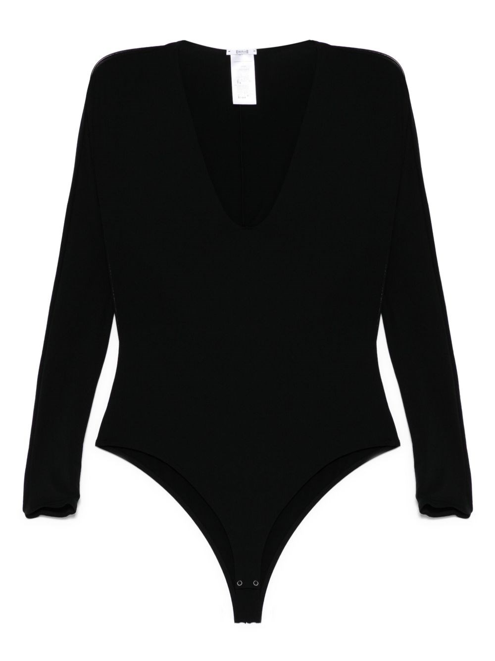 Wolford The V Neck Bodysuit In Black