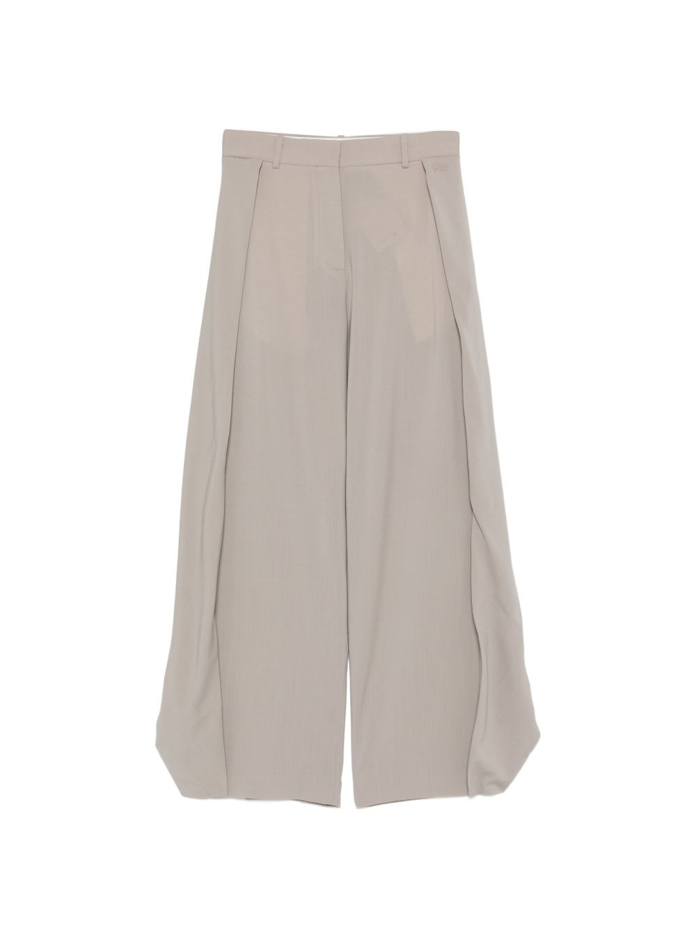 Loewe Wool Wide-leg Trousers In Neutral
