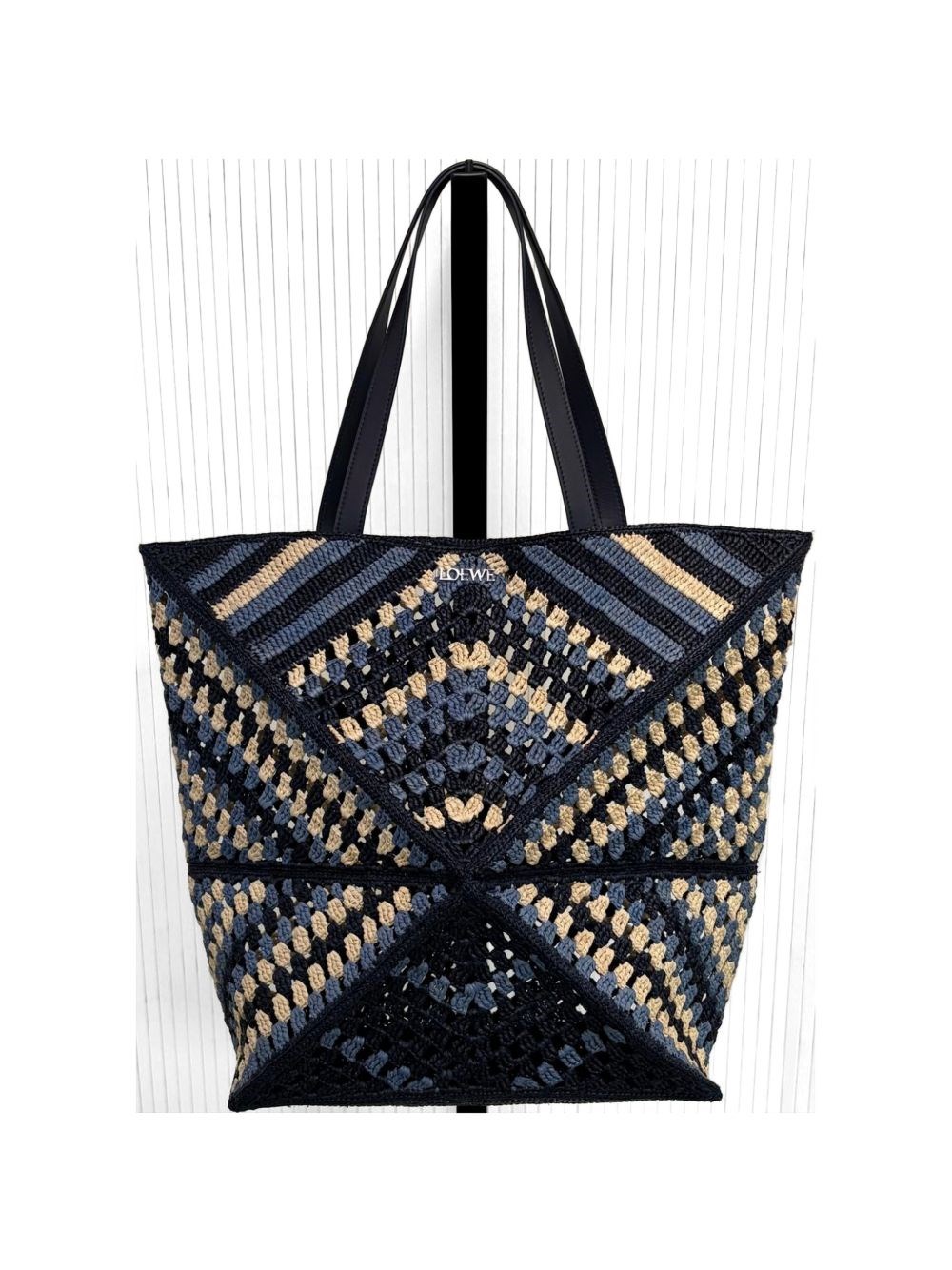 LOEWE PAULA'S IBIZA Puzzle Fold Xl Rafia Tote Bag