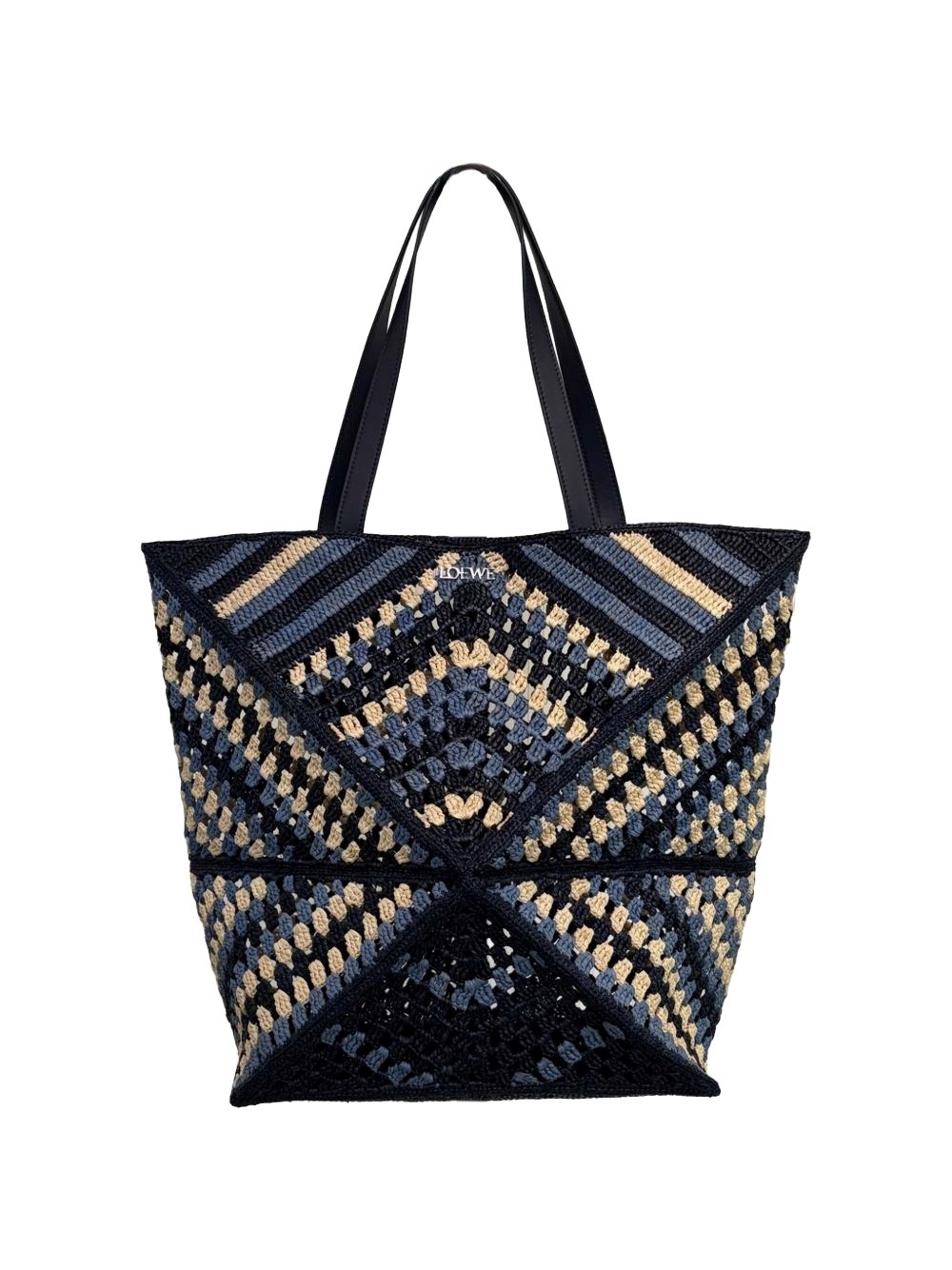 LOEWE PAULA'S IBIZA Puzzle Fold Xl Rafia Tote Bag