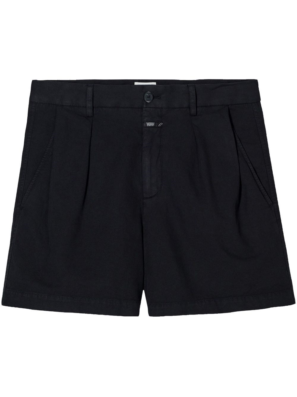 Closed Cotton And Linen Shorts In Black