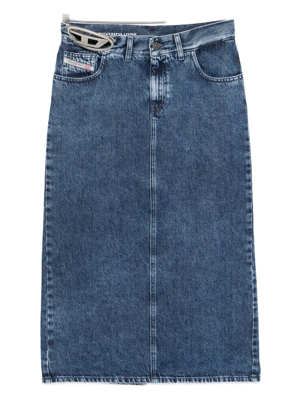 Diesel Gonna Midi In Denim