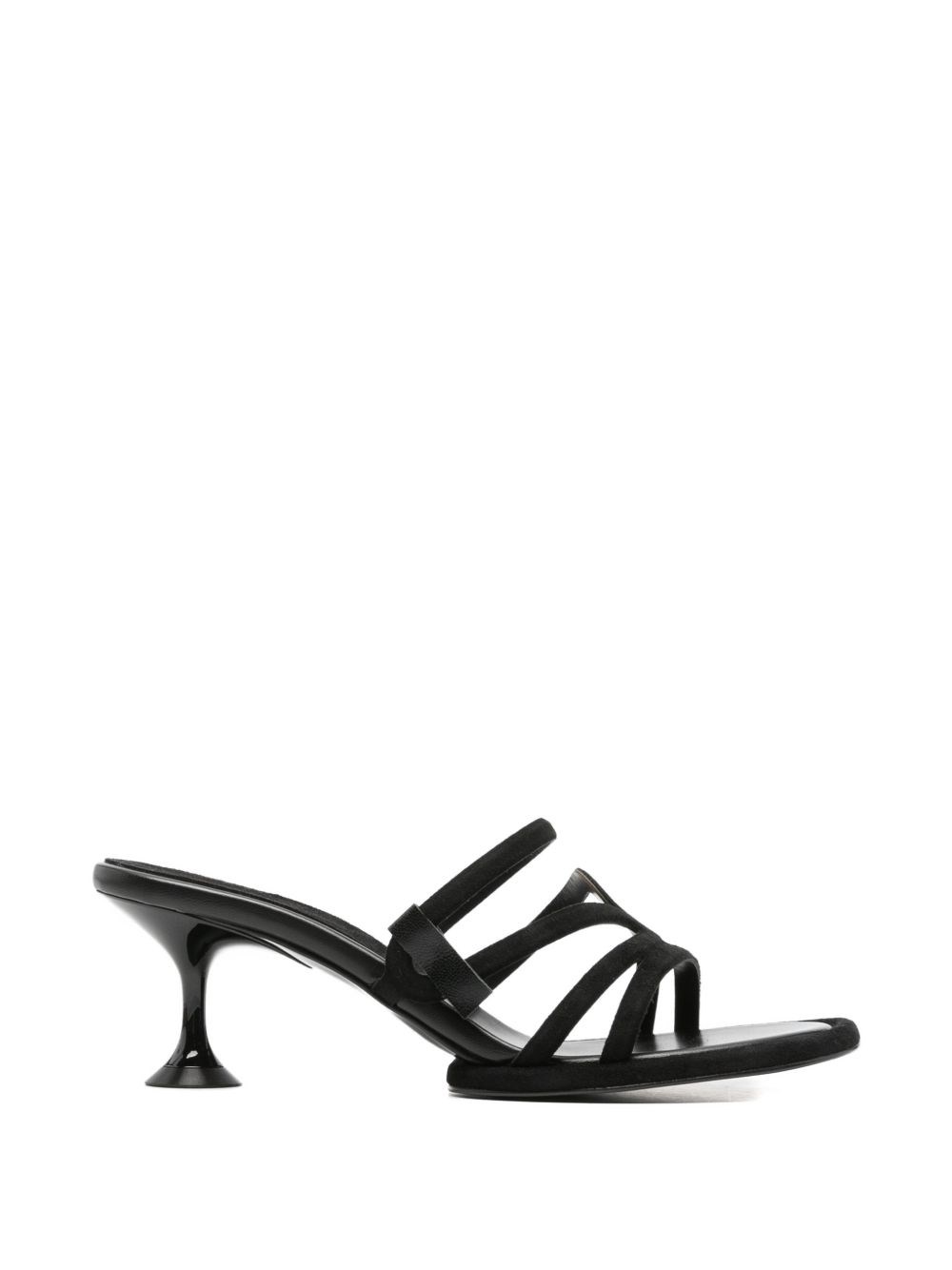 SERGIO ROSSI Suede Leather Heel Sandals