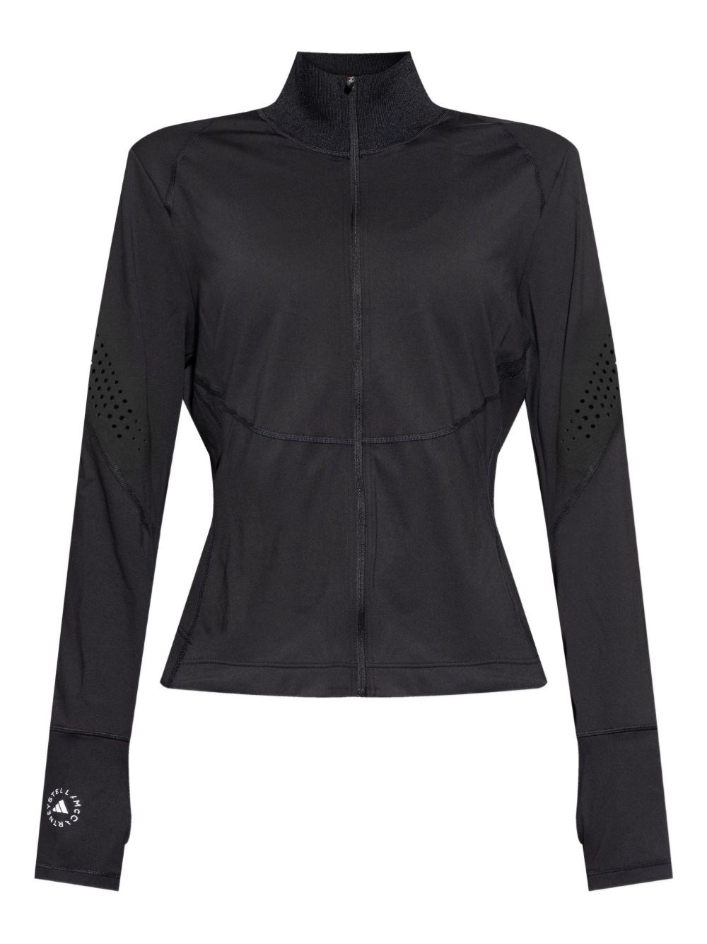 Adidas By Stella Mccartney Zipped Sweatshirt In Black