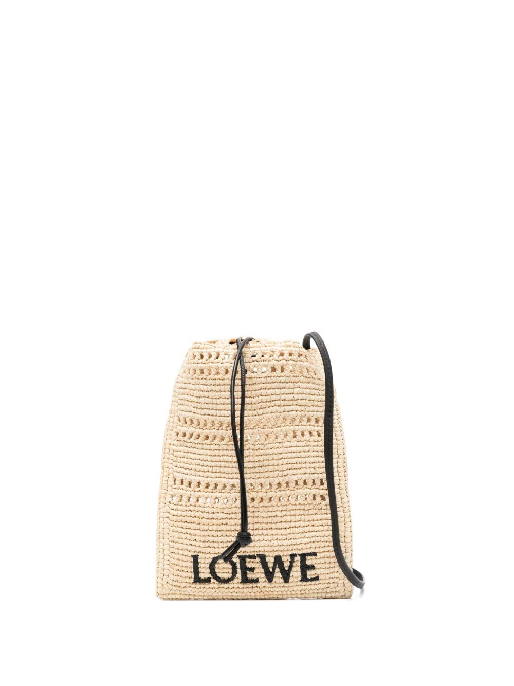 LOEWE PAULA'S IBIZA Rafia Drawstring Pocket Mini Bag