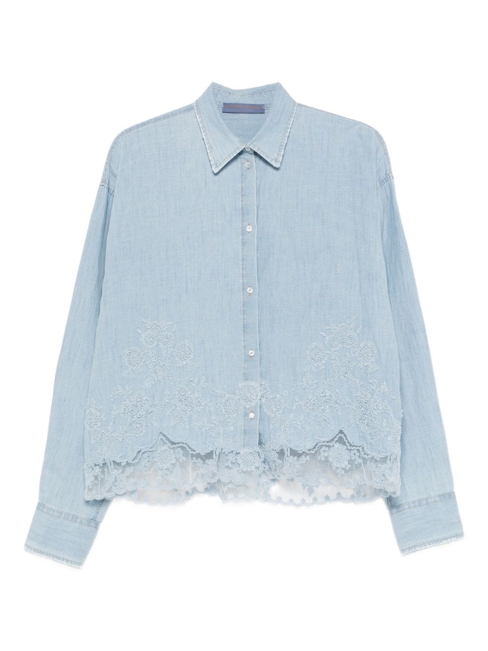 Ermanno Scervino Cotton And Linen Embroidered Shirt