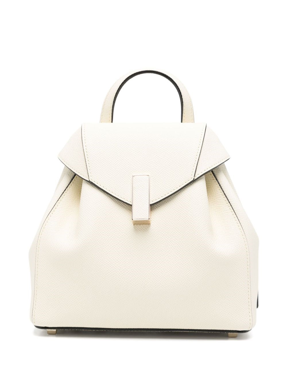 Valextra Iside Mini Leather Backpack In White