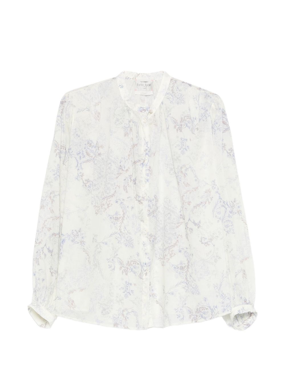 Forte Forte Printed Cotton Shirt In Pink
