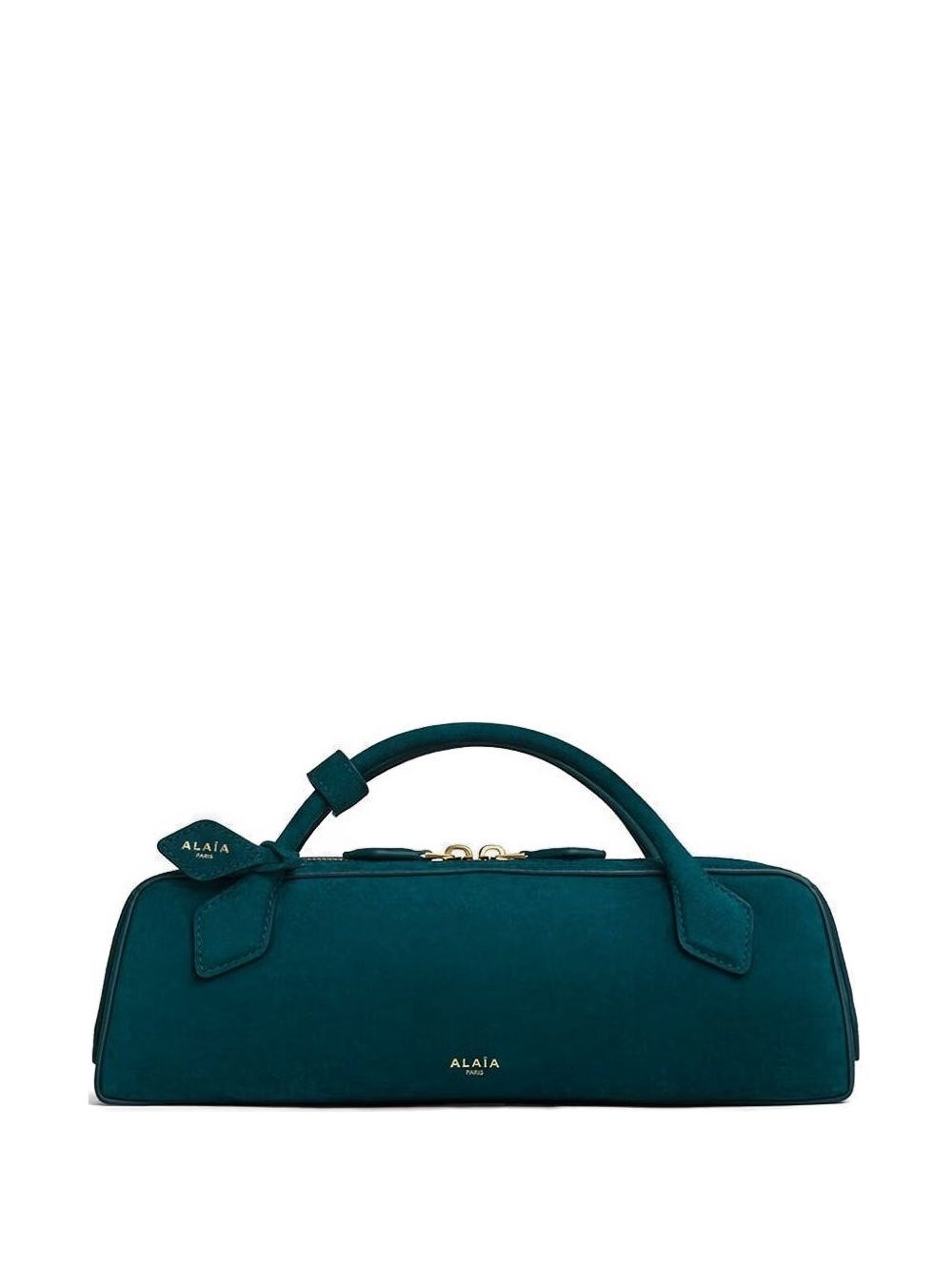 Alaïa Le Teckel Leather Clutch In Blue