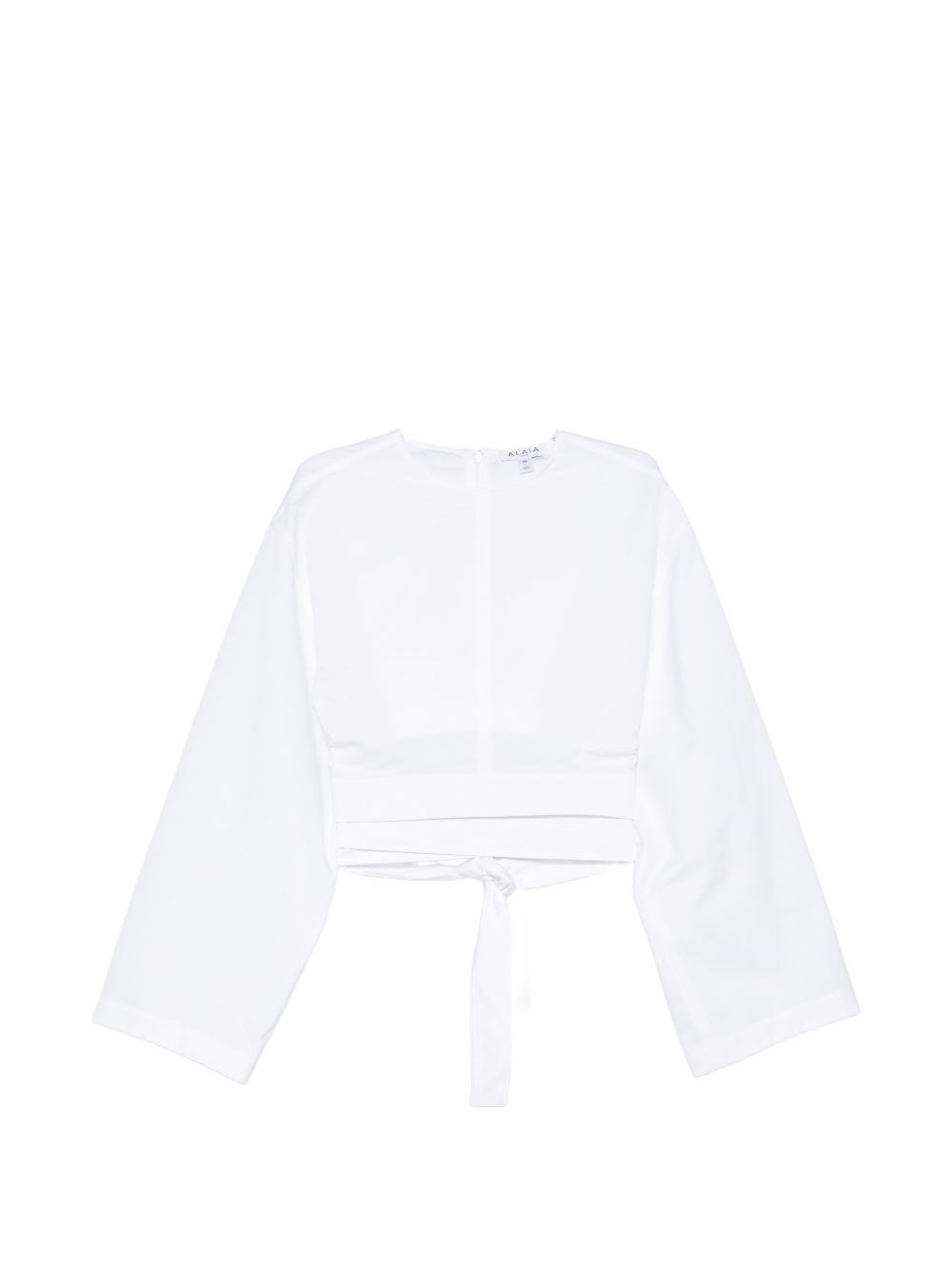 Alaïa Cotton Belted Top In White