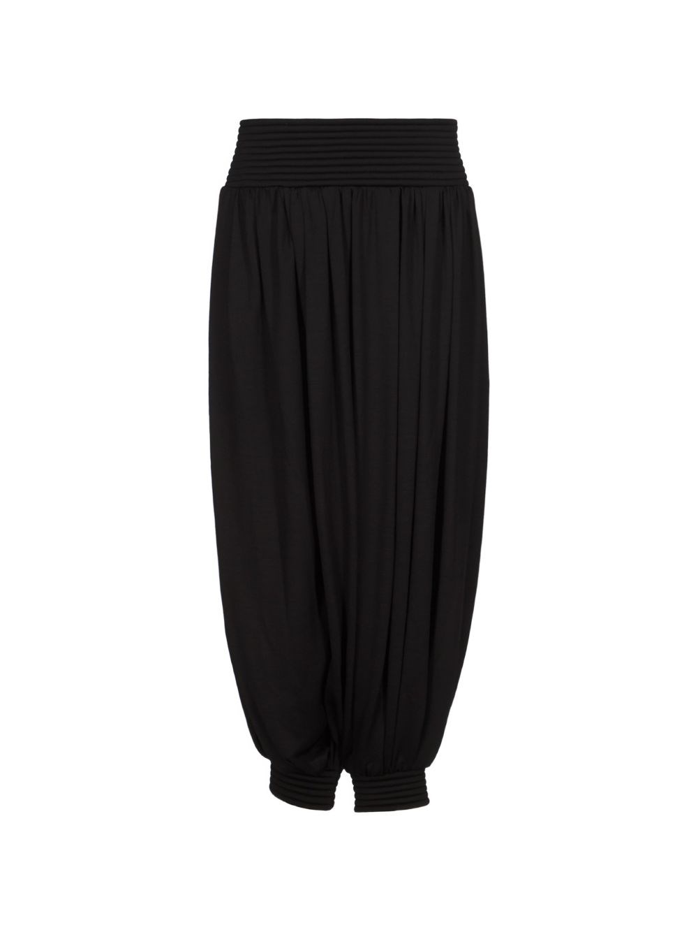 Alaïa Cotton Draped Trousers In Black