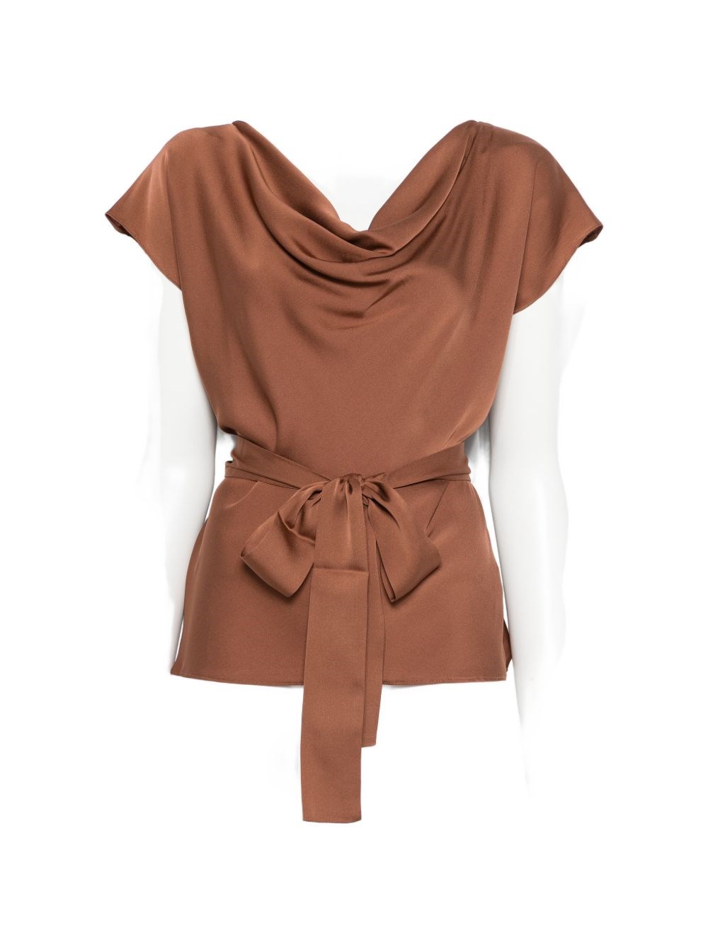 Silk95five Mizner Silk Top In Brown