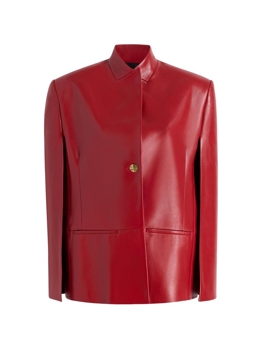 Khaite Dolso Leather Jacket In Red
