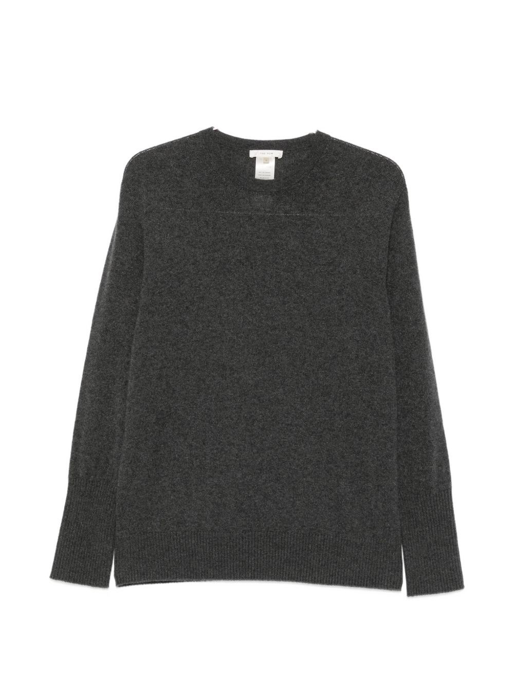 The Row Odelle Cashmere Crewneck Sweater In Gray