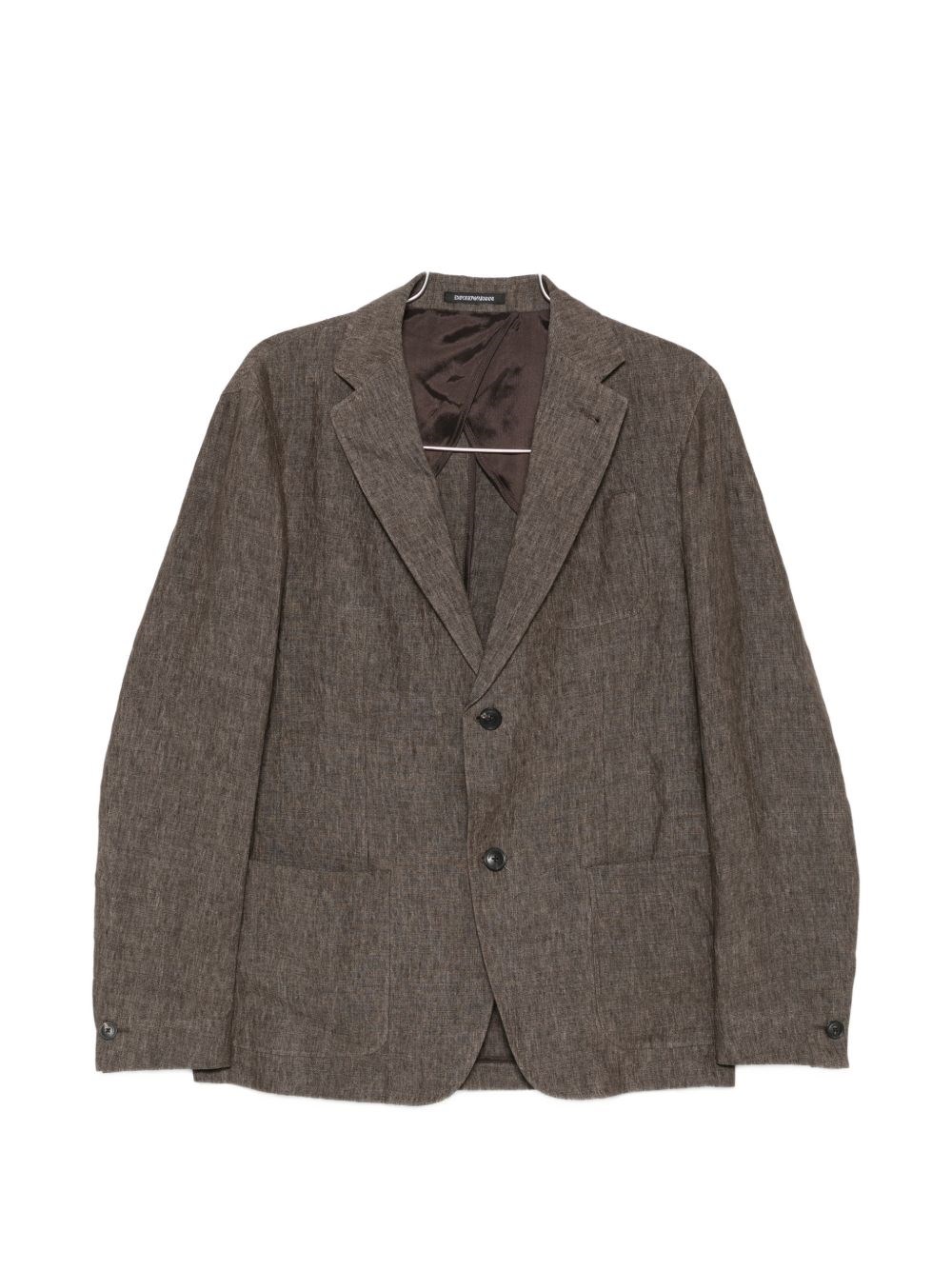 Emporio Armani Linen Single-Breasted Blazer Jacket