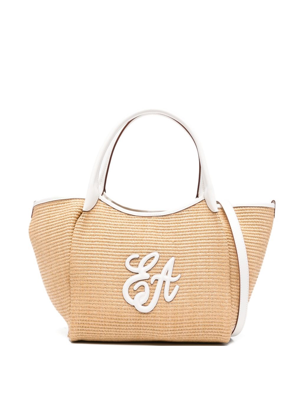 Emporio Armani Medium Straw Tote Bag