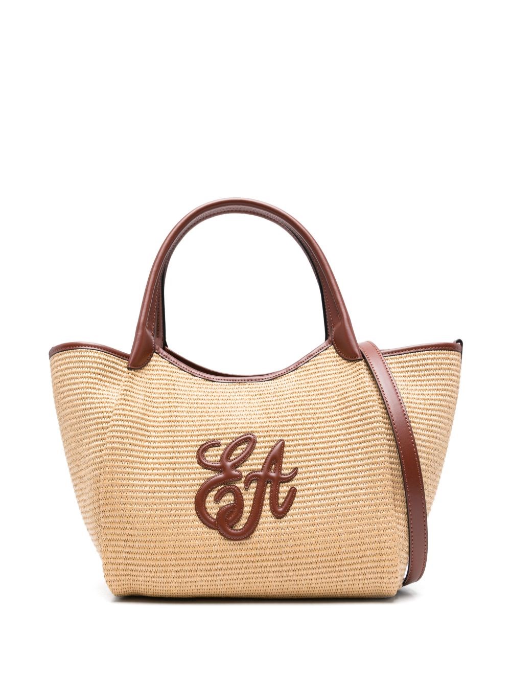 Emporio Armani Medium Straw Tote Bag