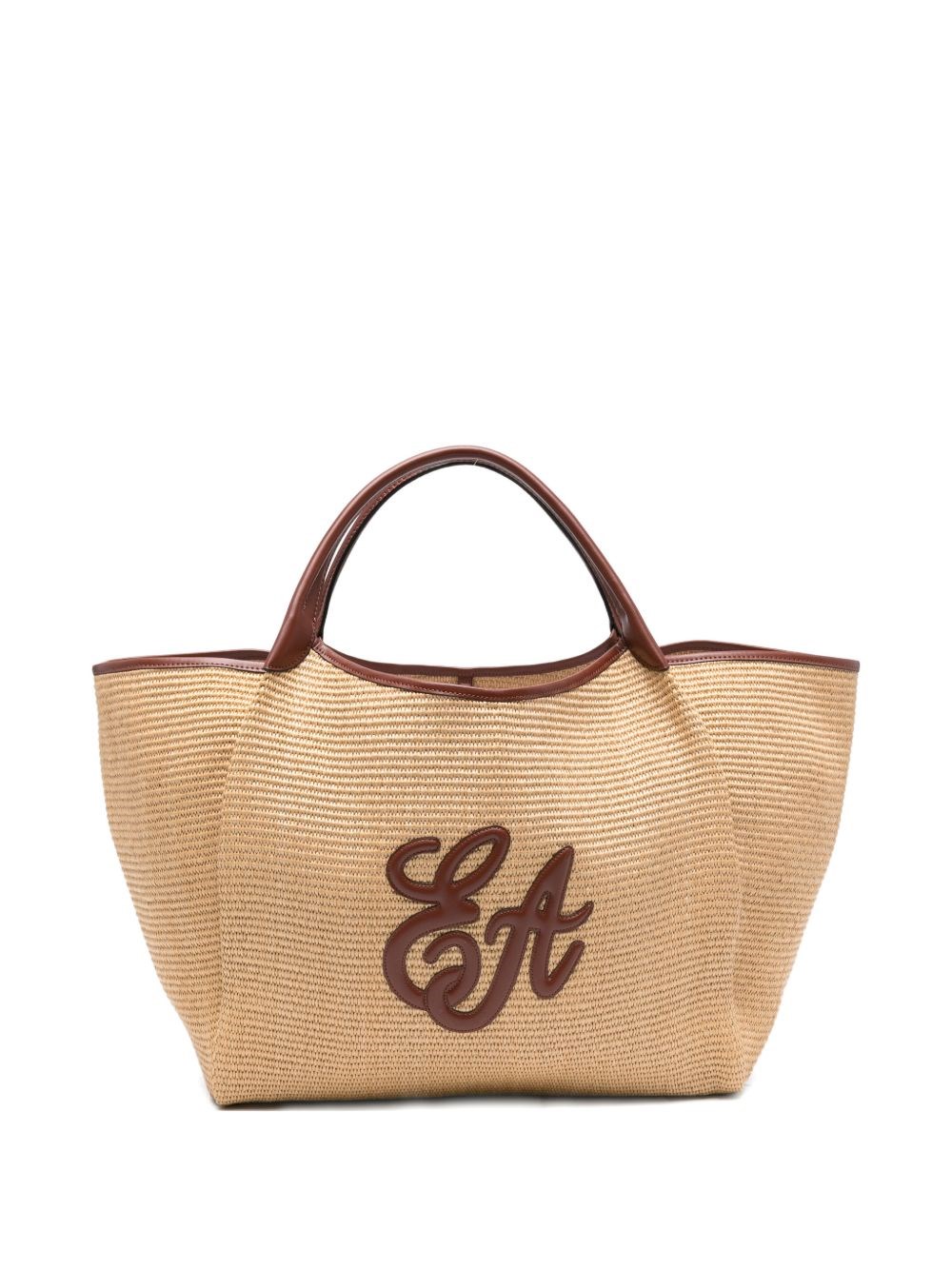 Emporio Armani Large Straw Tote Bag