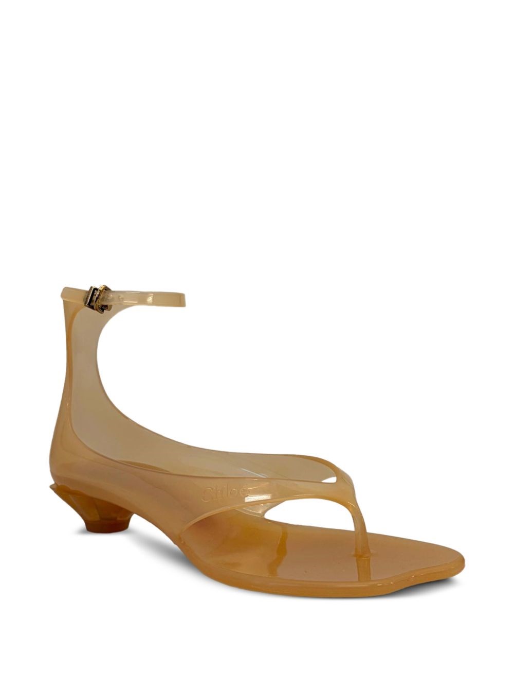 Chloé Jelly Thong Sandals In Brown