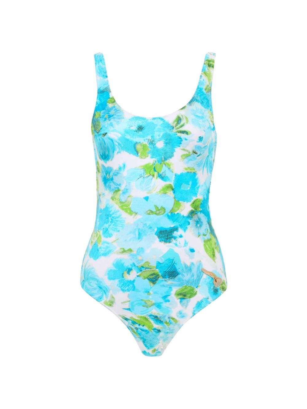 Chloé Printed Swimsuit In Blue