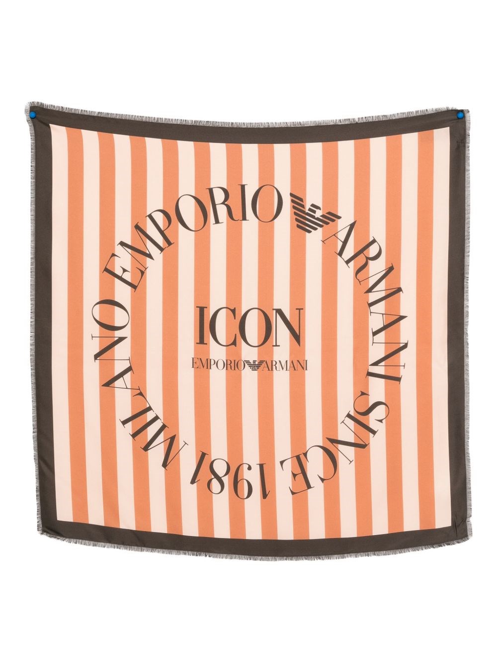 Emporio Armani Striped Silk Foulard