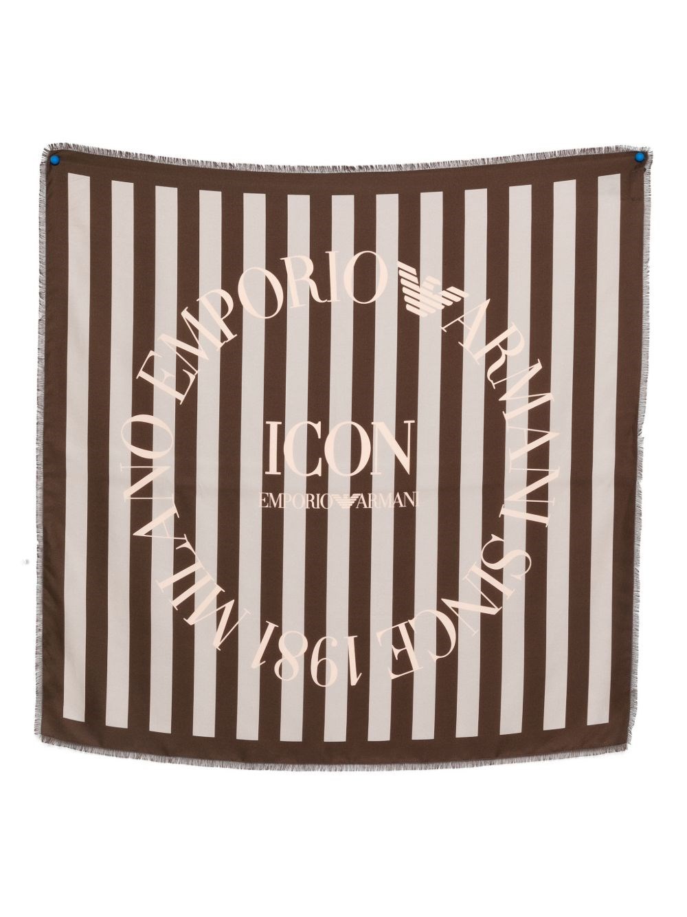 Emporio Armani Striped Silk Foulard