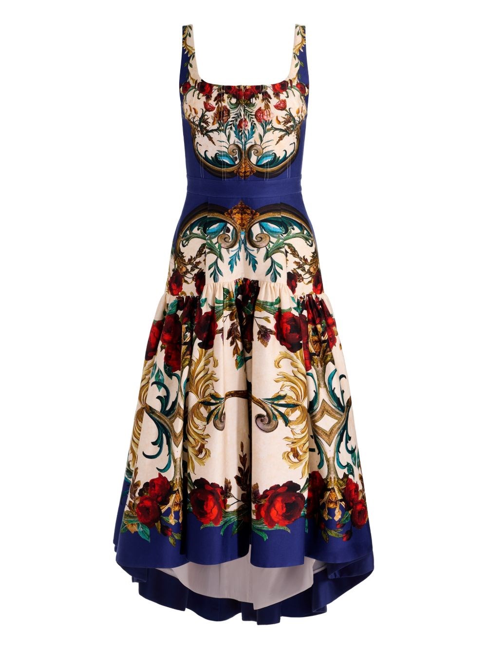 Alice And Olivia Alice+olivia Printed Midi Dress In Blue