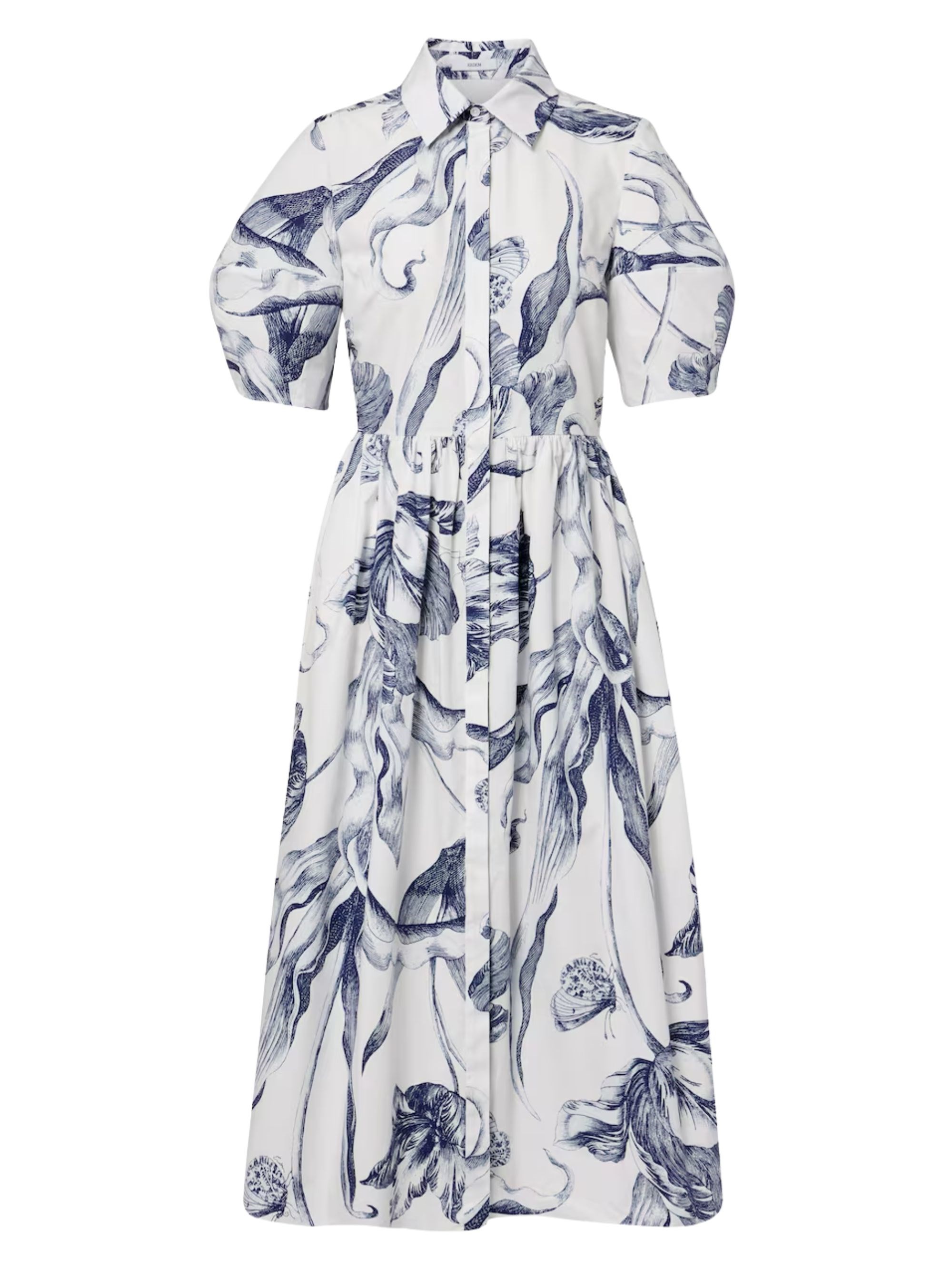 Erdem Floral Print Short Sleeve Dress