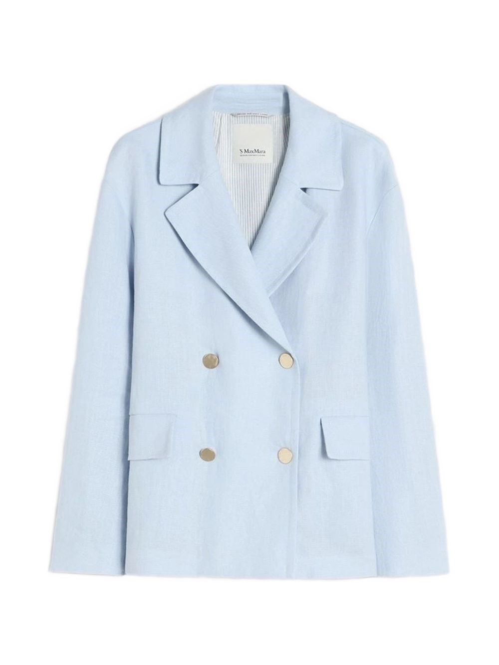 S Max Mara Linen Double-Breasted Jacket