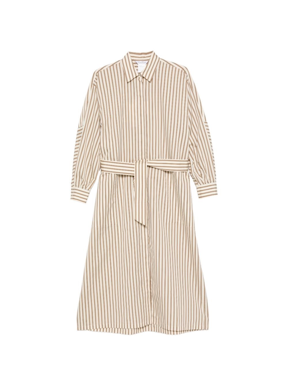 Max Mara Striped Silk Blend Dress