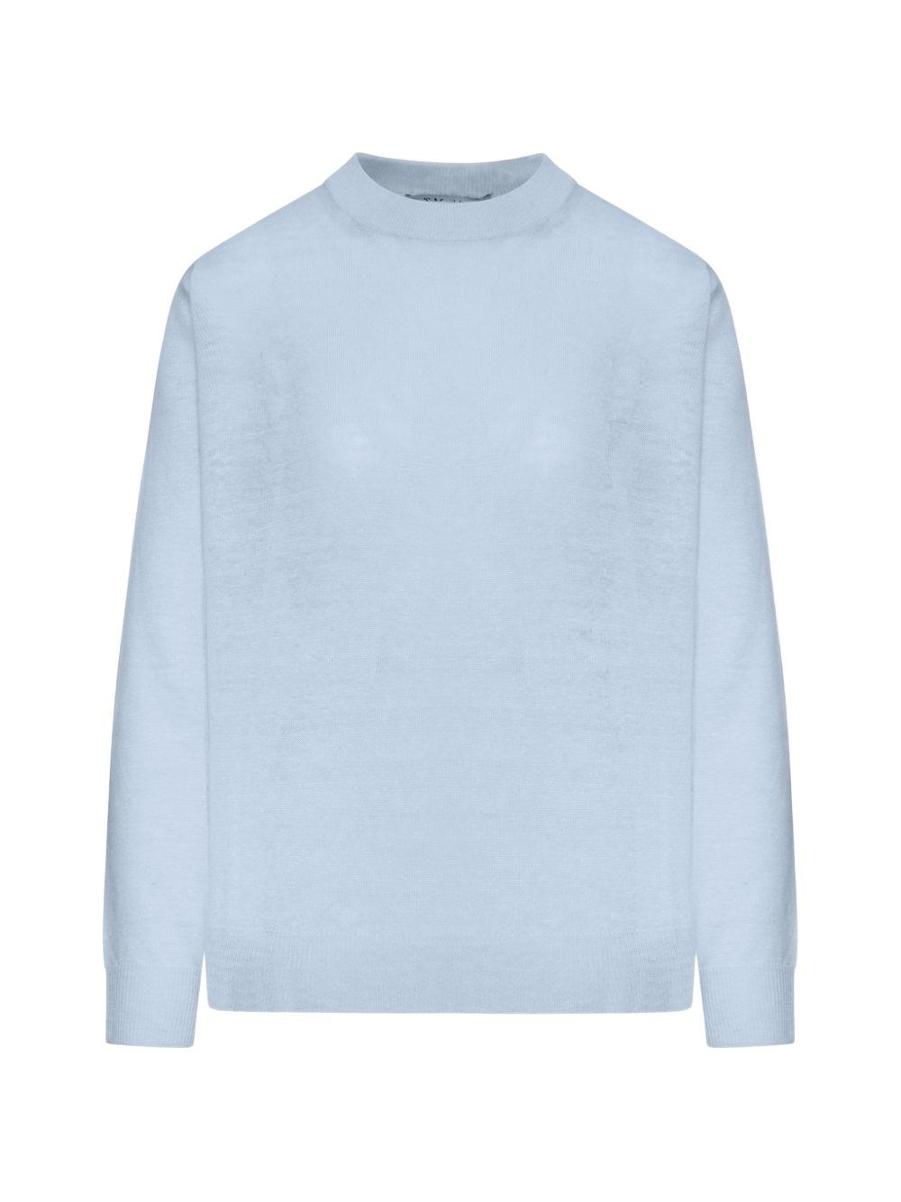 S Max Mara Linen Crewneck Sweater In Sky Blue