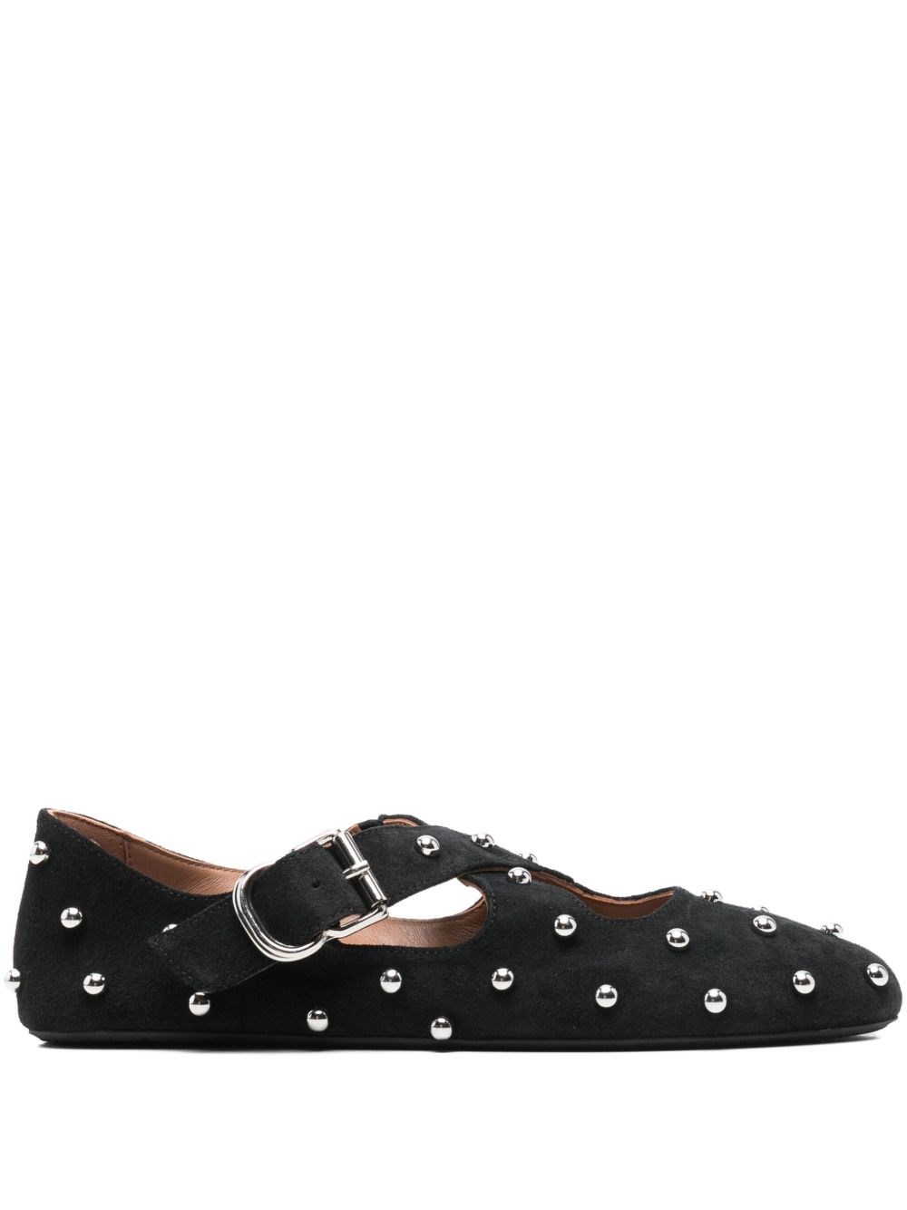 Ala�a Suede Studded Ballet Flats