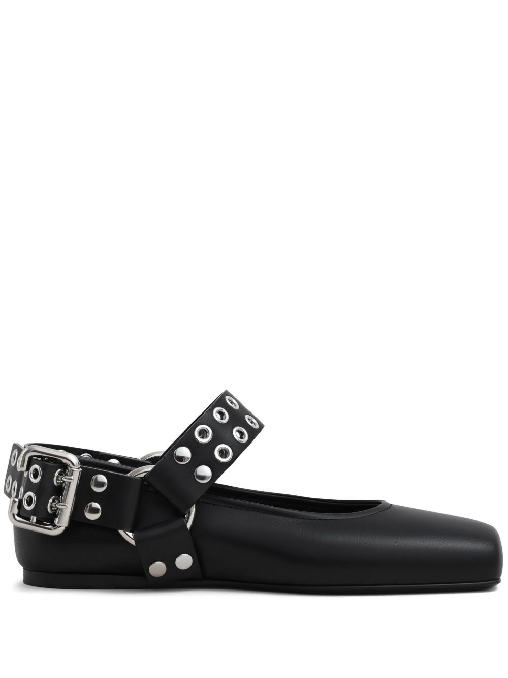 Alaïa Leather Ballet Flat With Studs