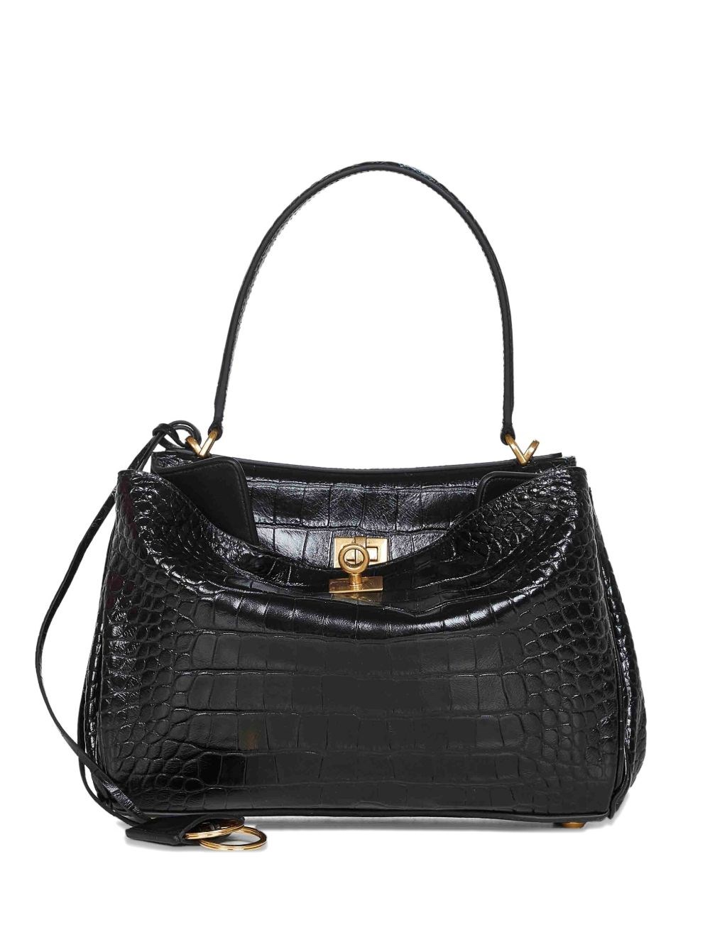 Balenciaga Small Rodeo Handbag In Black