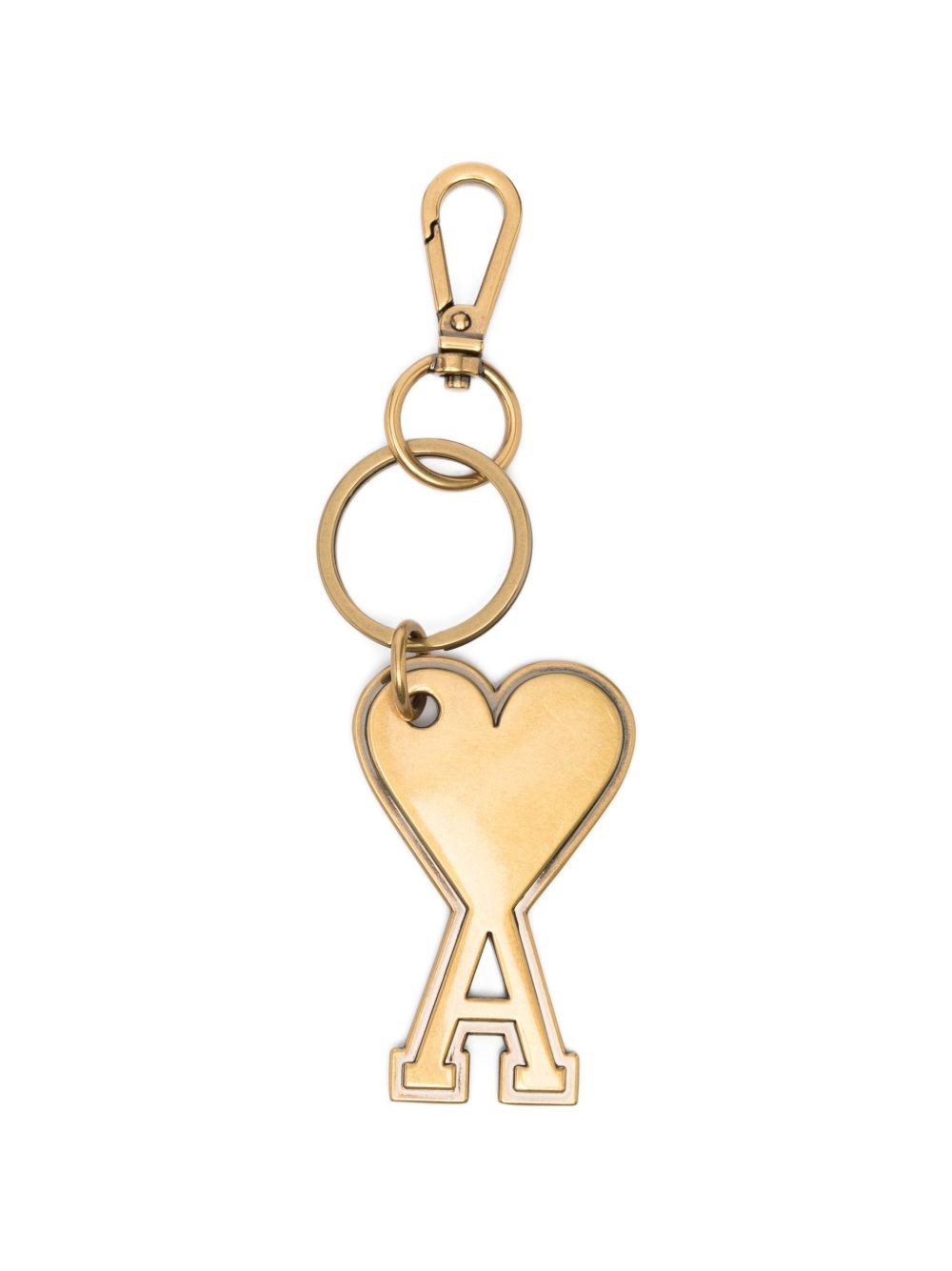 Ami Alexandre Mattiussi Ami Paris Ami De Coeur Keyring In Gold