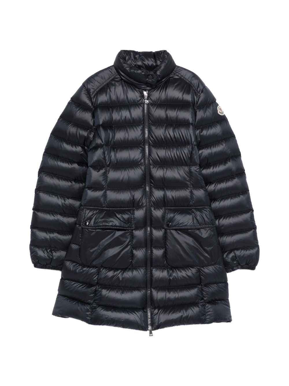 Moncler Genet Long Down Jacket In Black