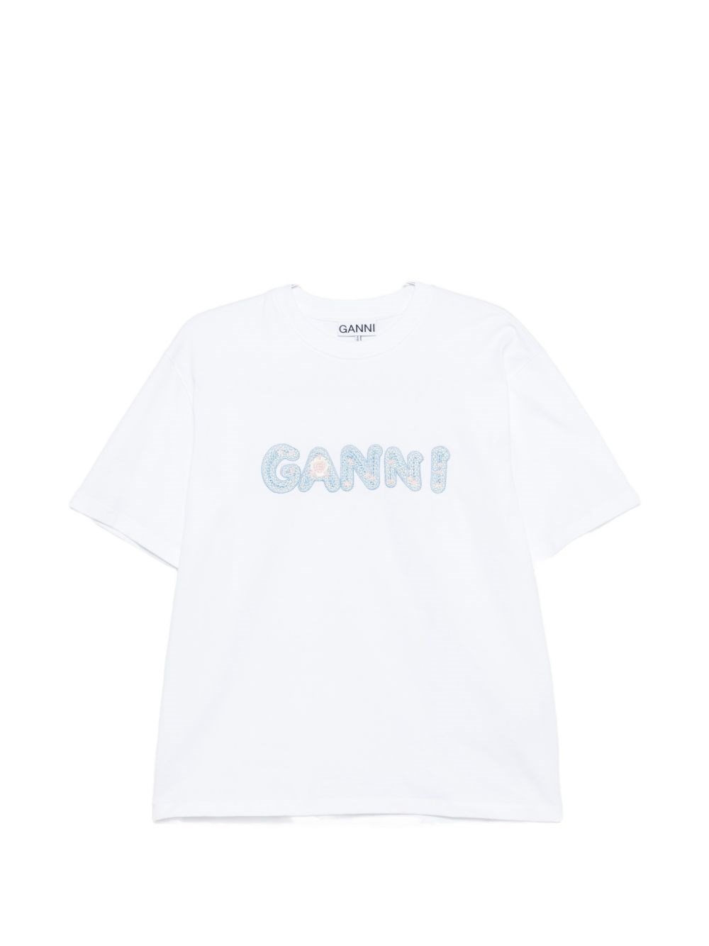 GANNI Logo Cotton T-Shirt