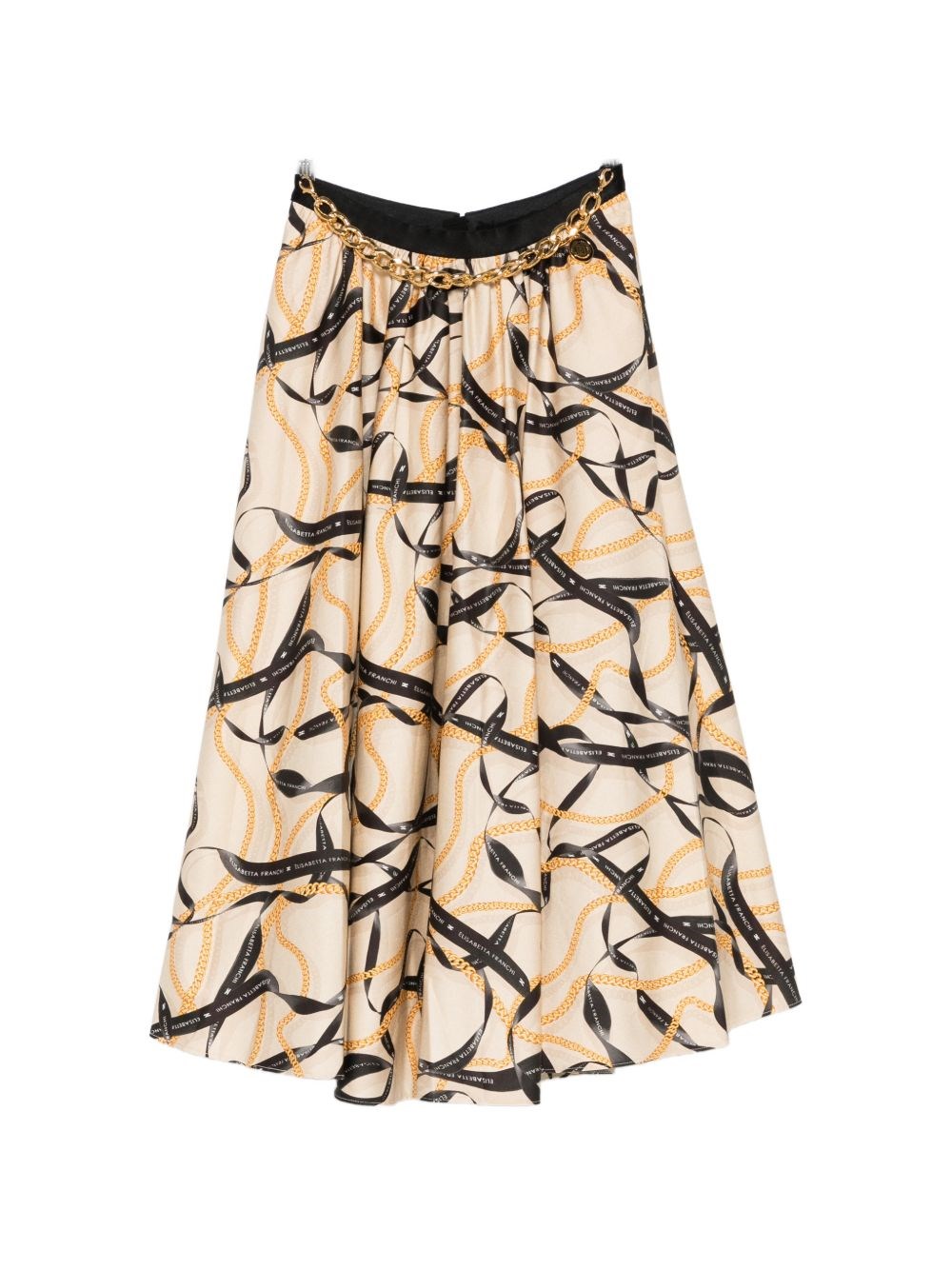 Elisabetta Franchi Printed Midi Skirt