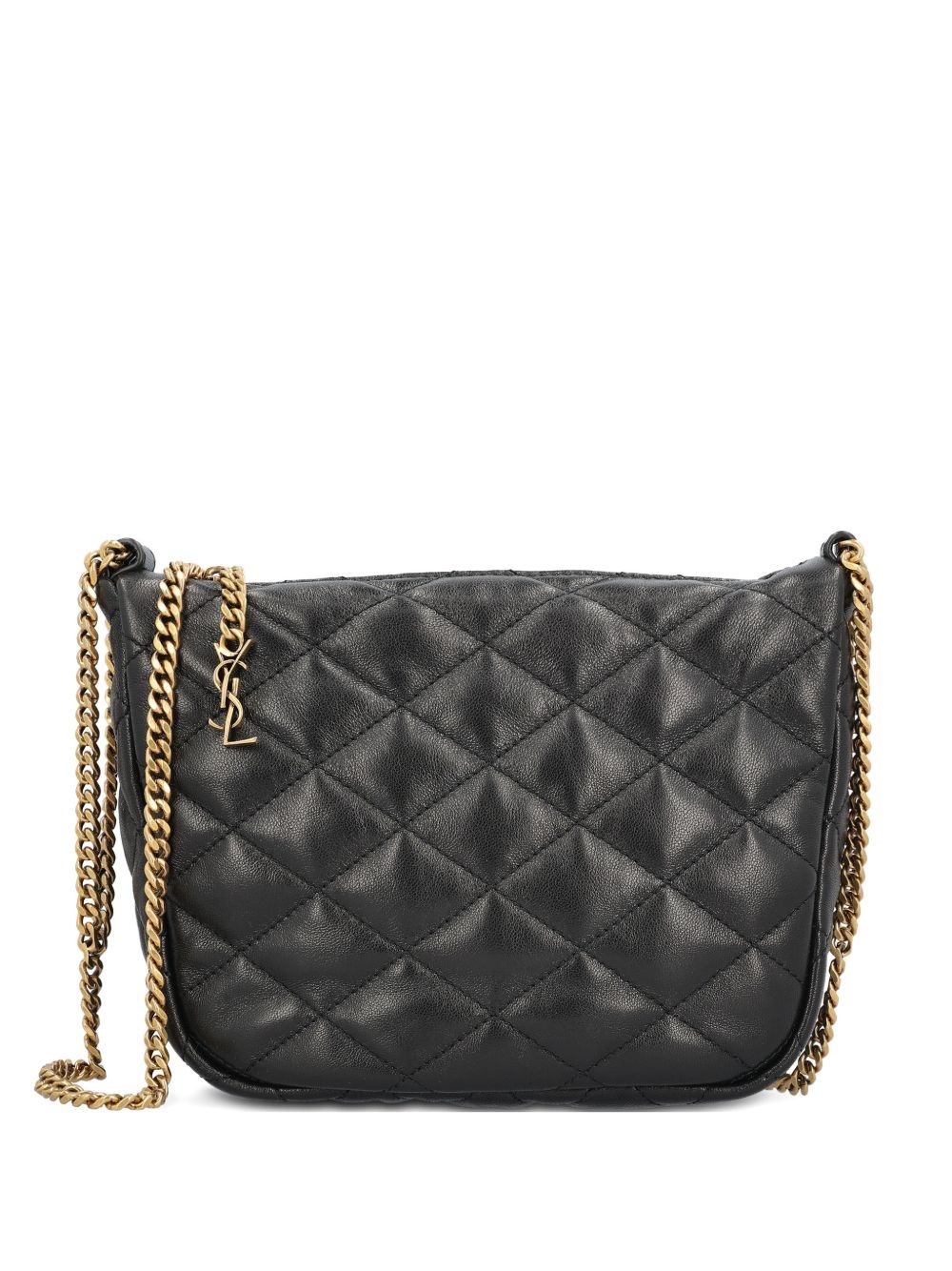 Saint Laurent Quilted Leather Chain Bag - Woman Shoulder Bags Black One Size