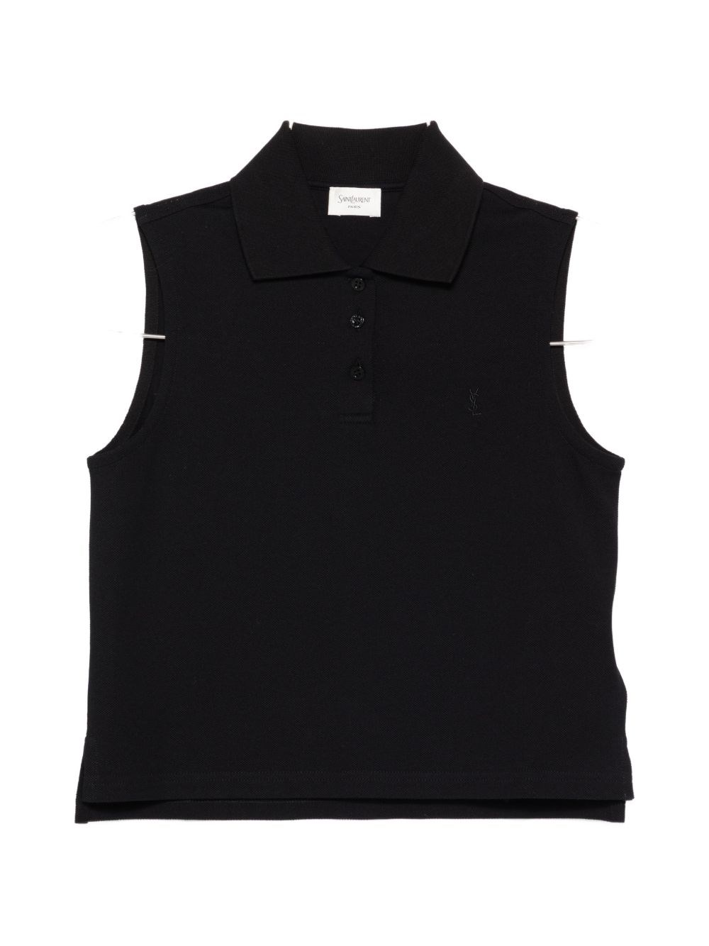 Saint Laurent Cotton Sleeveless Polo Shirt