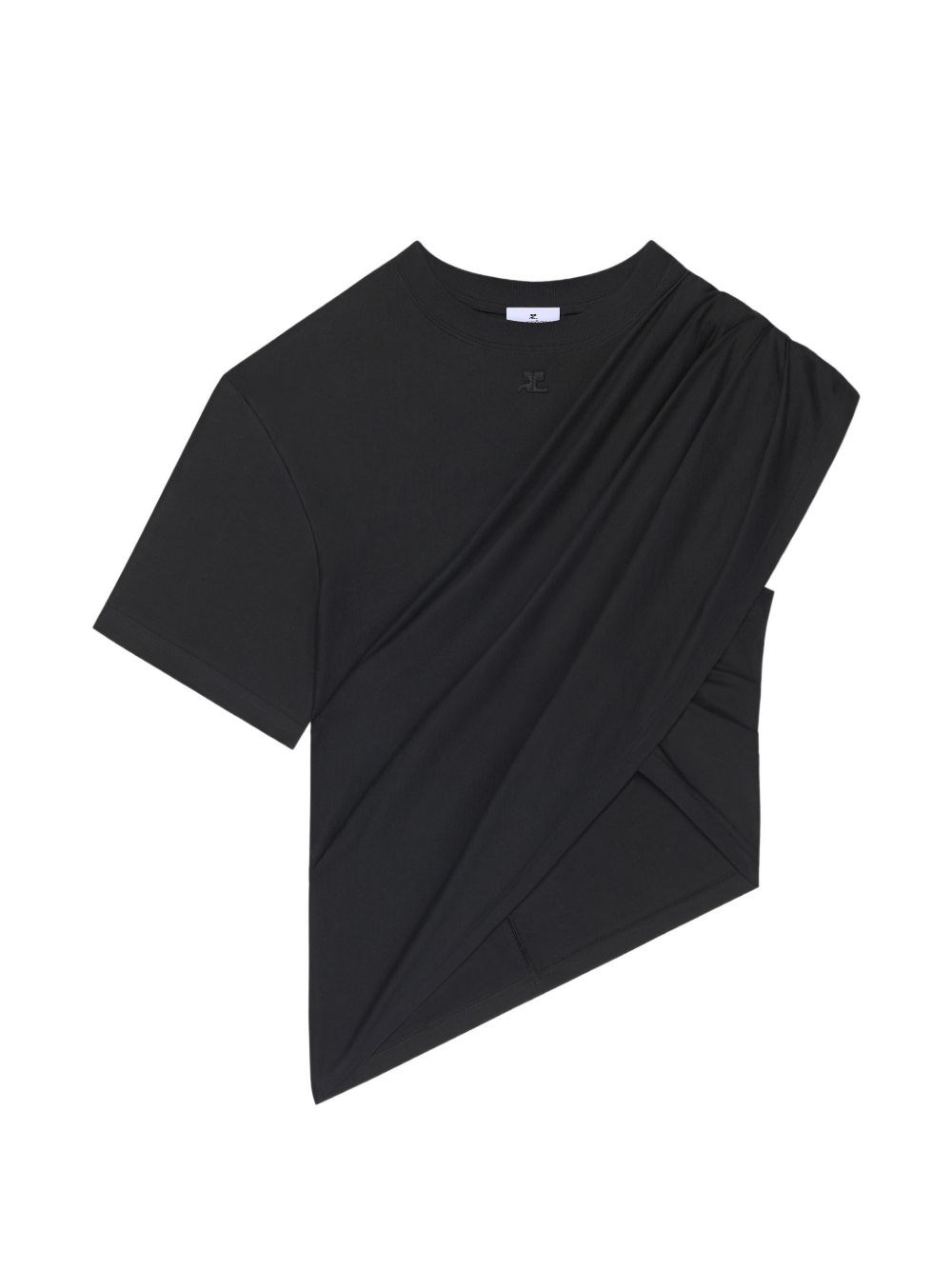 COURRÈGES Cotton Asymmetric T-Shirt