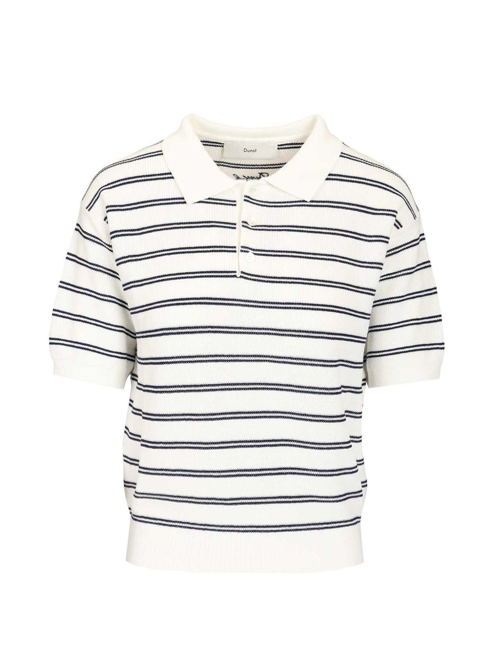 DUNST Cotton Blend Striped Polo Shirt